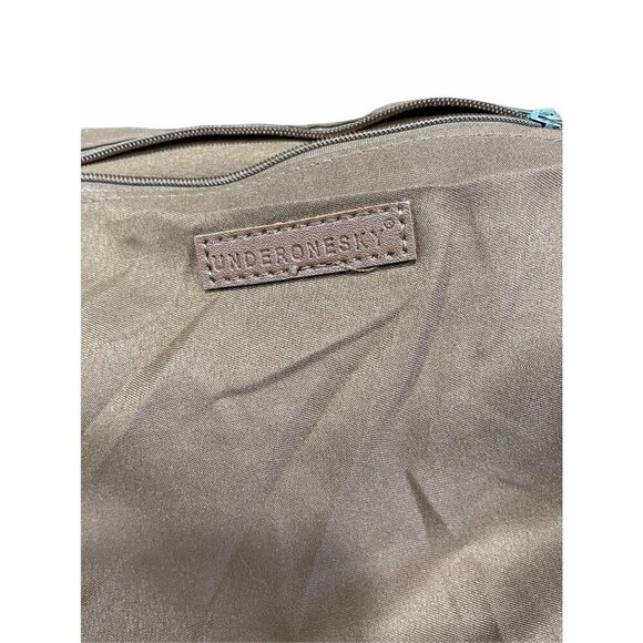 Underonesky Leather Brown Travel Backpack Zipper Pockets Adjustable Straps - Picture 5 of 5